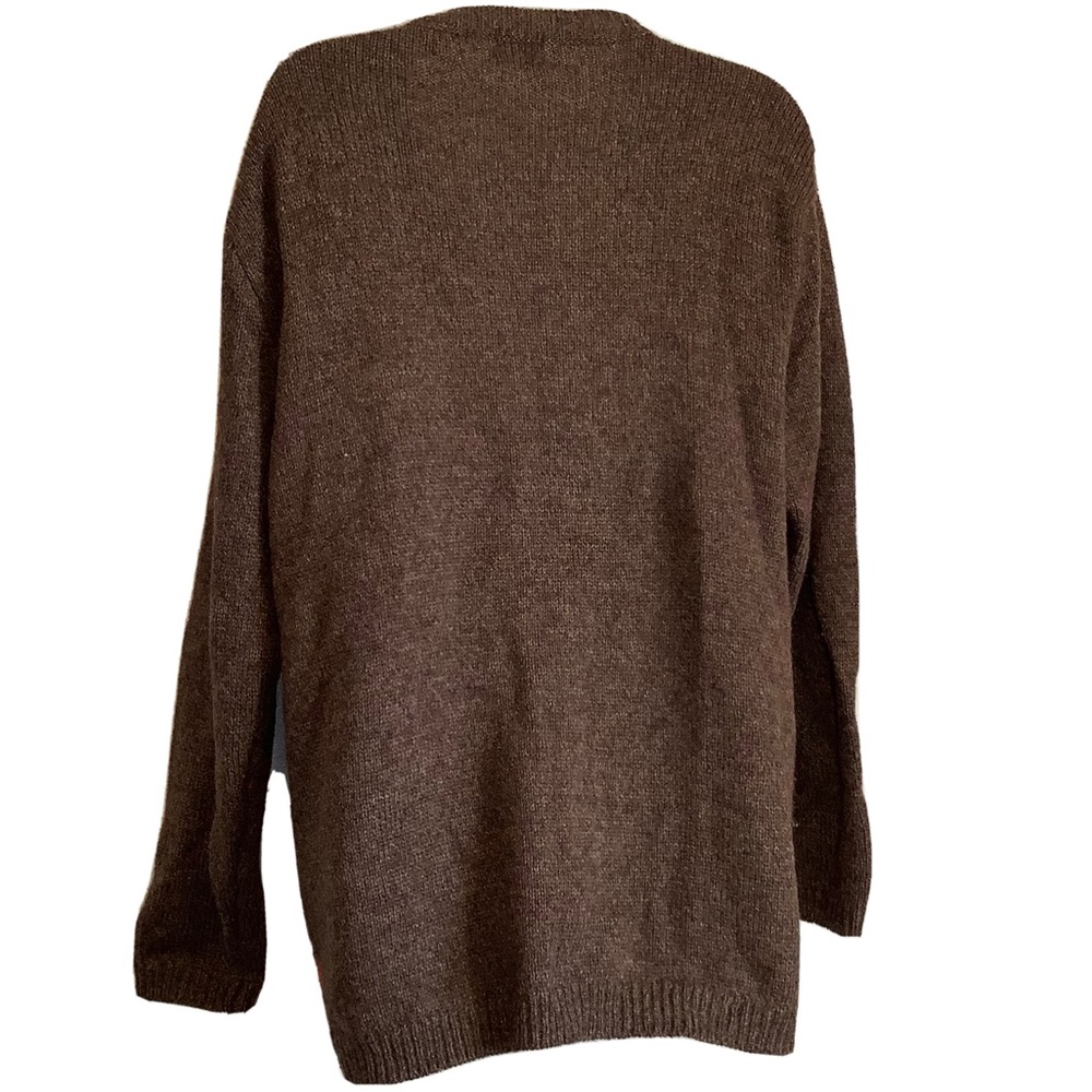 Vintage Gap Sweater Cardigan Diamond 100% Wool Preppy Grandpa Argyle Women's L - Picture 6 of 10